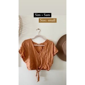 Frenchie, peachy, crop top